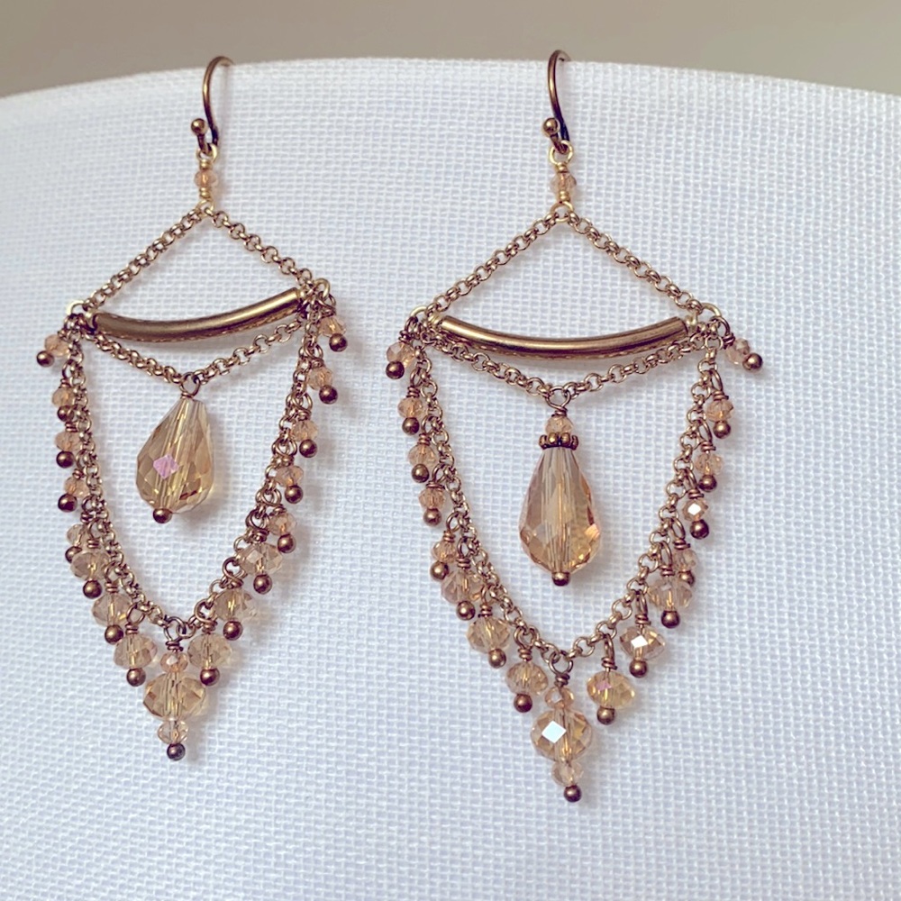 Champagne Chandelier Earrings